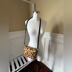 Clare V jaguar print midi sac